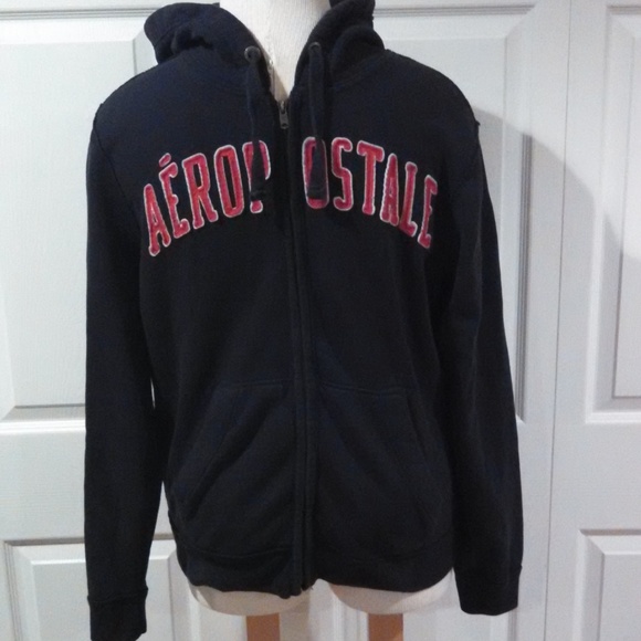 Aeropostale Other - Mens Aeropostale Hoodie Large Full Zip Black